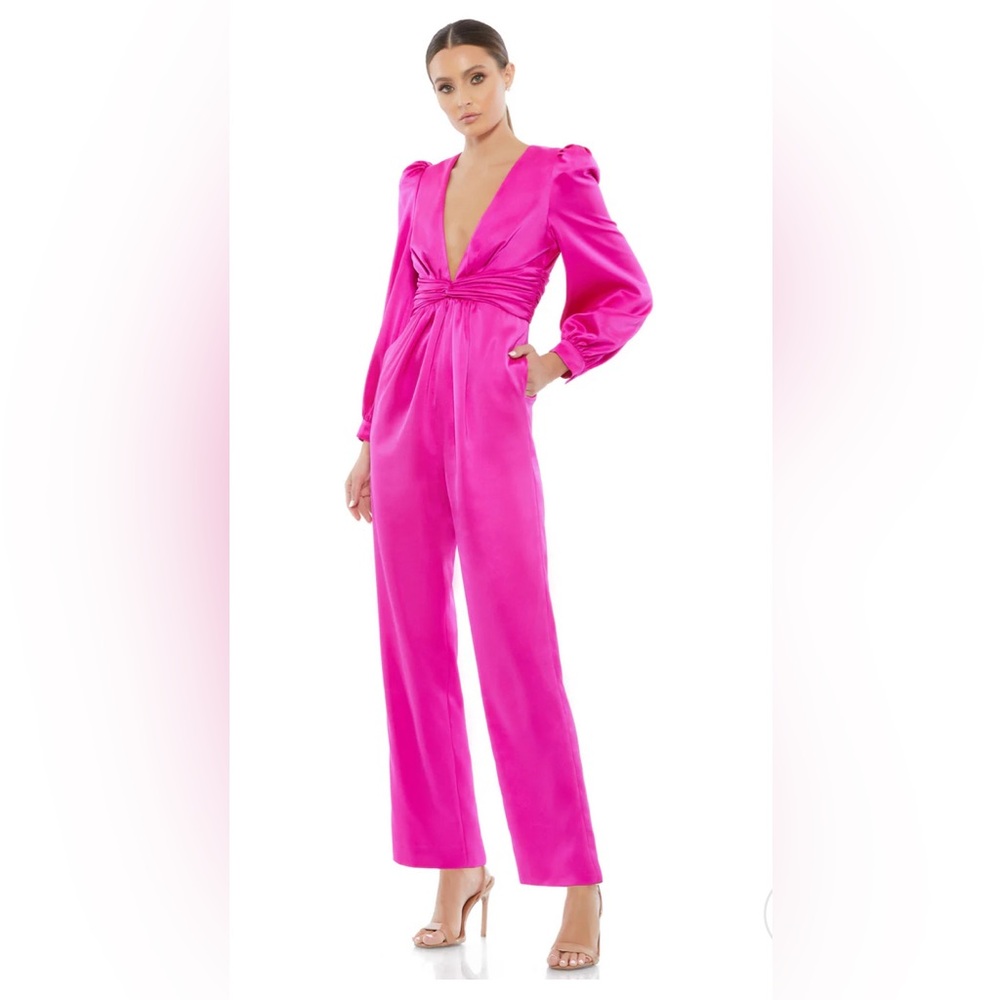 IEENA Mac Duggal pink fuchsia cocktail jumpsuit size 8 - Never worn, NWT.